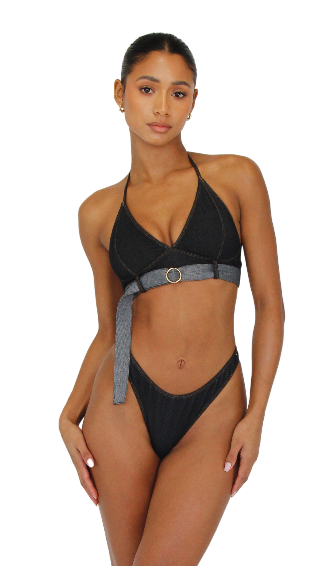 Denim bikini set sales