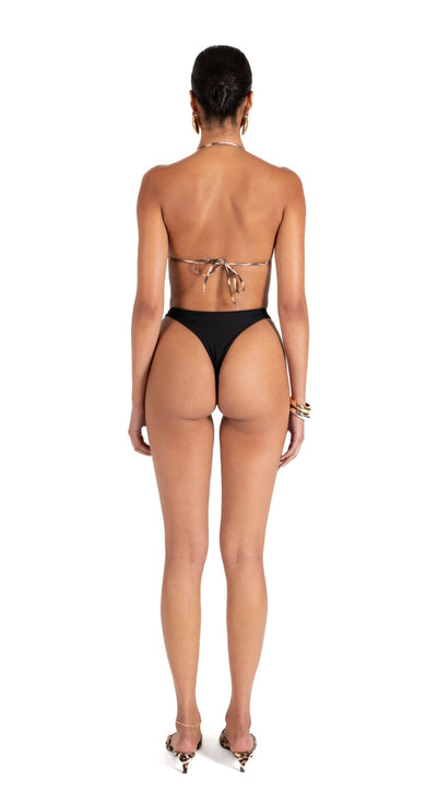 LARA RUCHED BOTTOM - BLACK