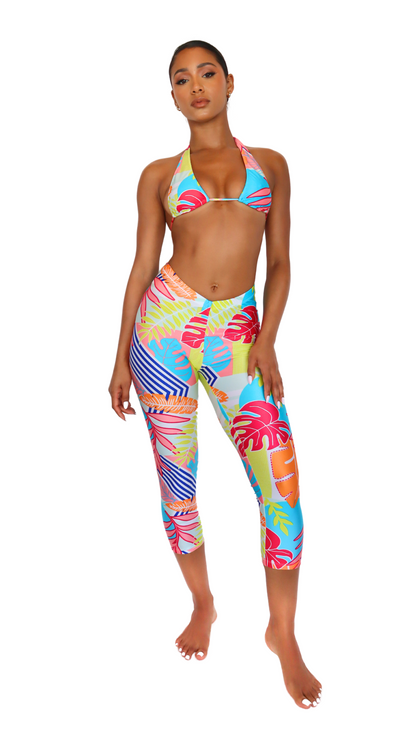 LYNN CAPRIS SWIM PANT - TROPICAL