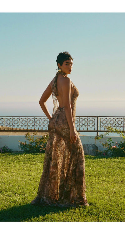 SAFIYA GOWN - GOLDEN LACE