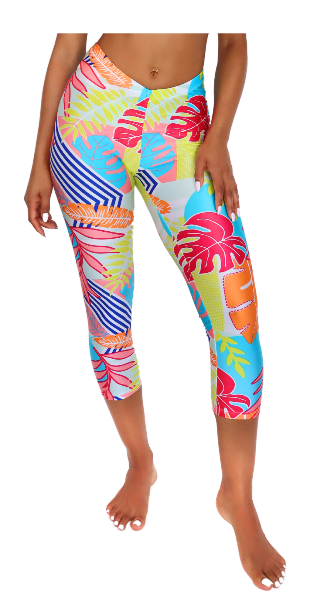 LYNN CAPRIS SWIM PANT - TROPICAL