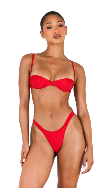 MELINA UNDERWIRE TOP - SCARLET RED